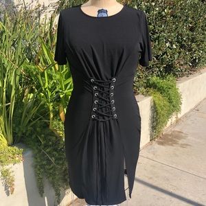 NWT Forever 21 Black Lace Up Corset Dress 3X
